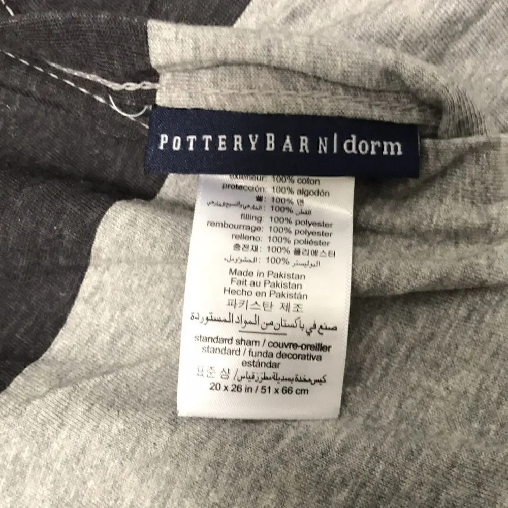 Pottery barn dorm bold stripe fave Tee sham